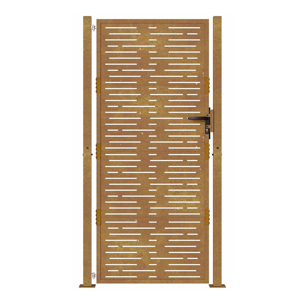 Garden Gate Corten Steel Square Design 100 x 175 cm