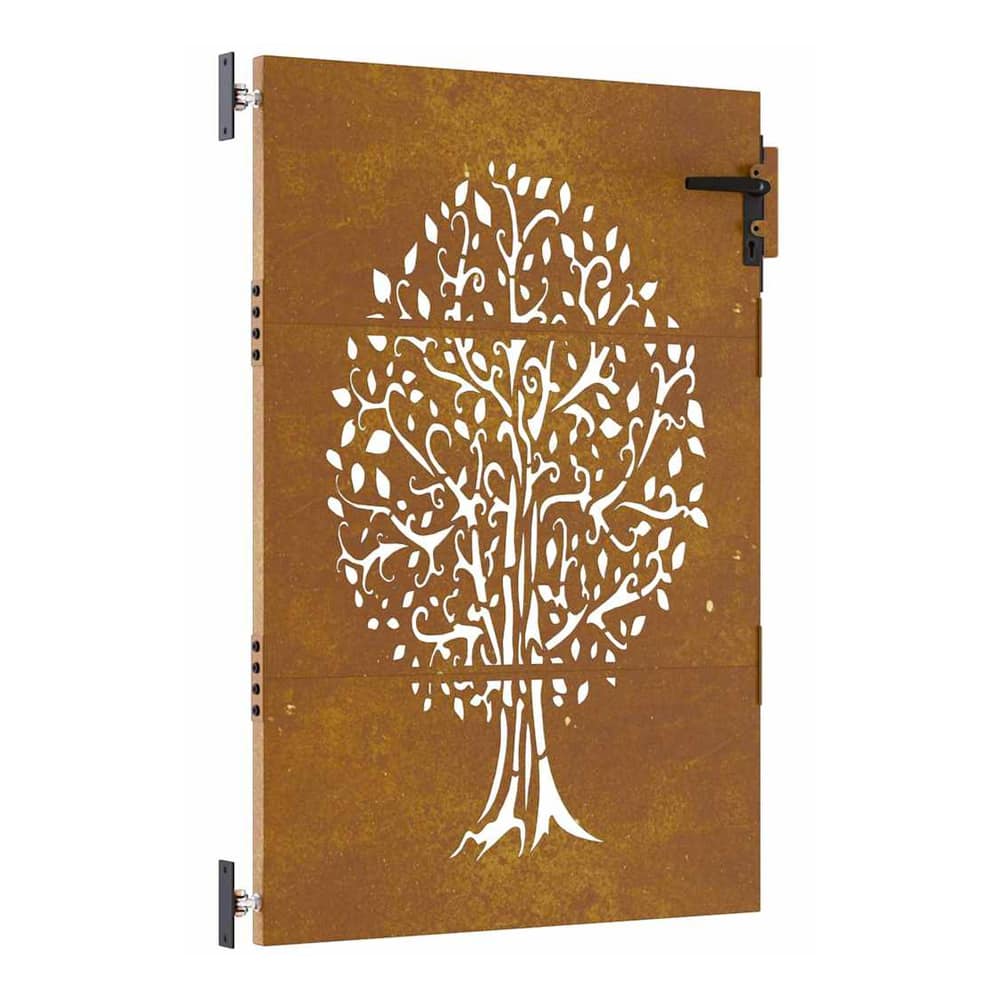 Garden Gate Corten Steel Tree Design 85 x 150 cm