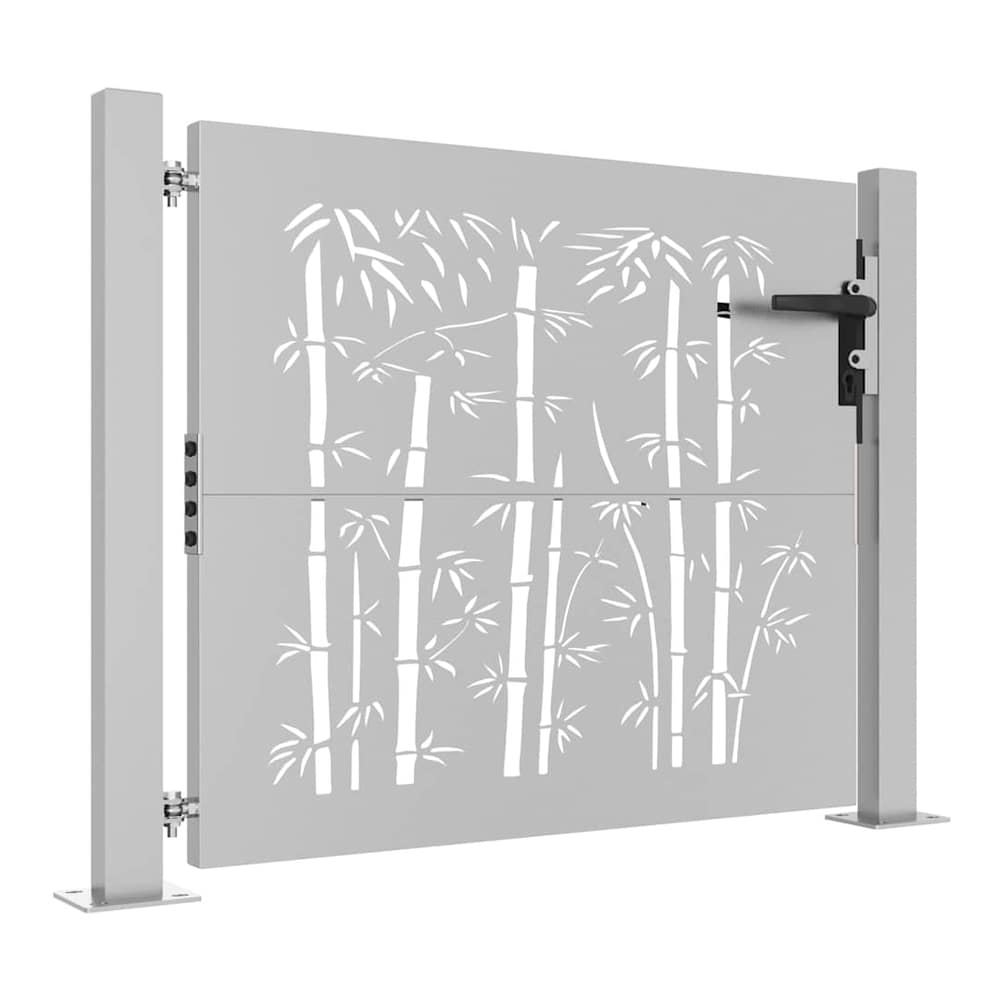 Garden Gate Corten Steel Bamboo Design Rusty 100 x 75 cm