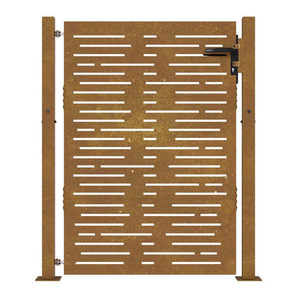 Garden Gate Corten Steel Square Design Rusty 100 x 125 cm