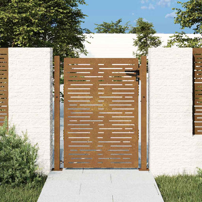 Garden Gate Corten Steel Square Design Rusty 100 x 125 cm