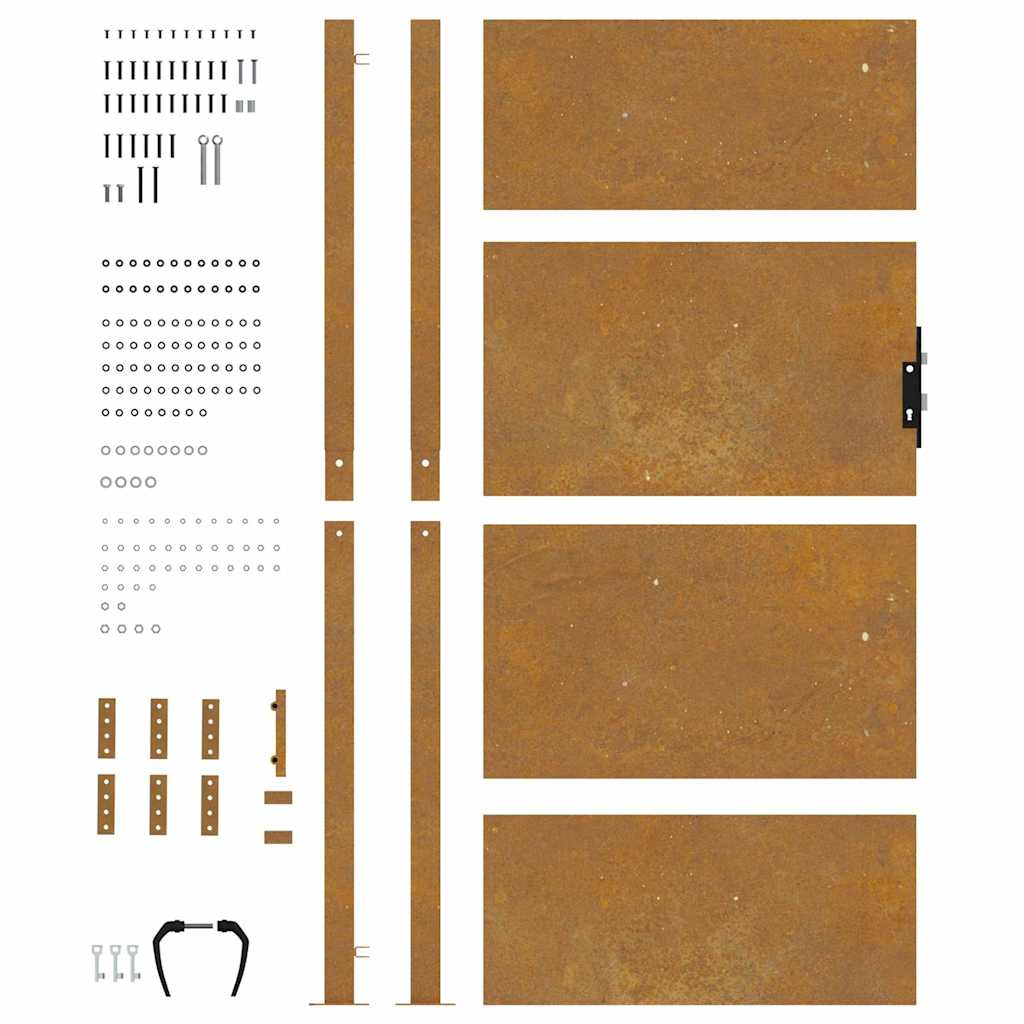 Garden Gate Corten Steel 100 x 175 cm