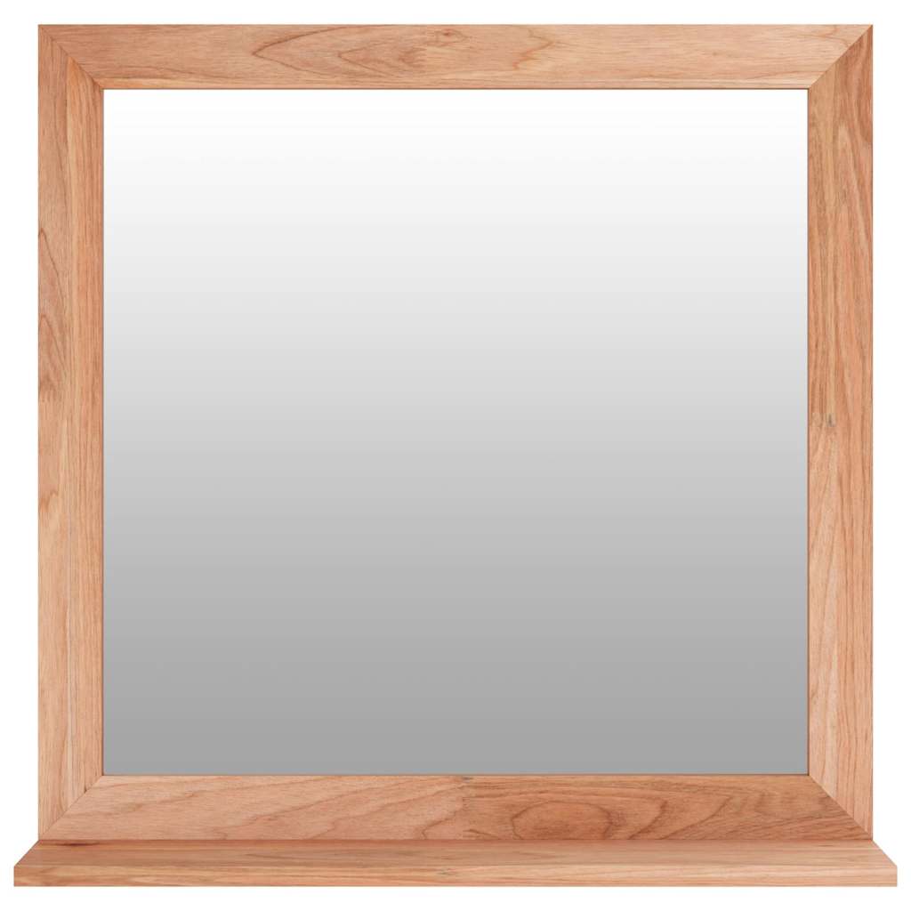 vidaXL Wall Mirror 55x55 cm Solid Wood Walnut 2