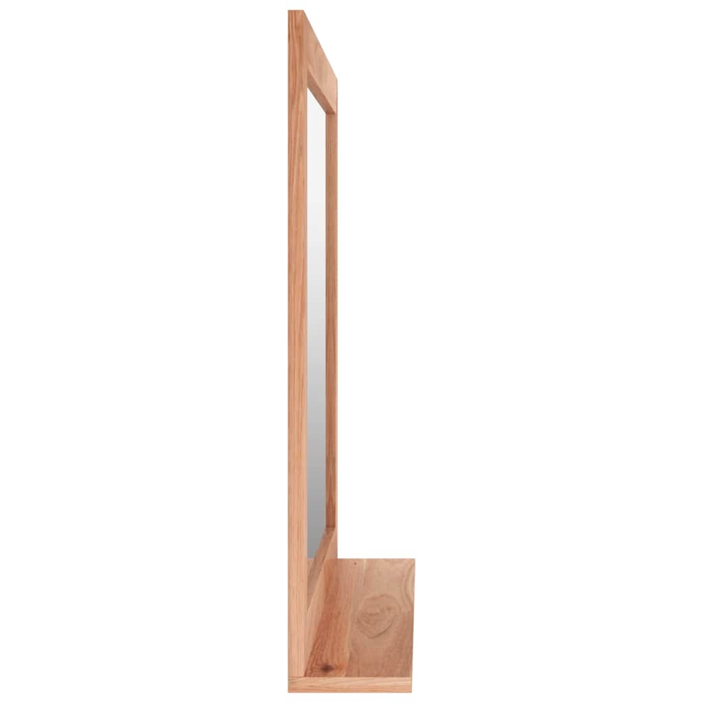 vidaXL Wall Mirror 55x55 cm Solid Wood Walnut 4