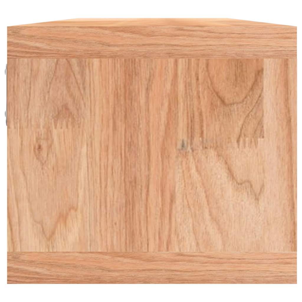 vidaXL Wall Shelf with Baskets 62x18x16 cm Solid Wood Walnut 4