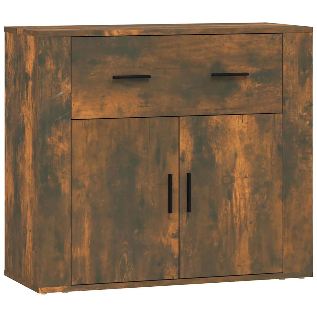 vidaXL Sideboard Smoked Oak 80x33x70 cm Engineered Wood 2