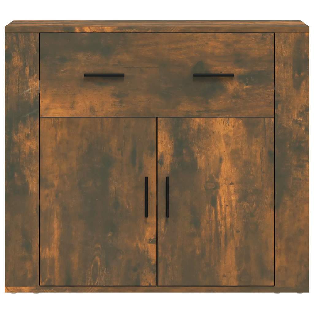 vidaXL Sideboard Smoked Oak 80x33x70 cm Engineered Wood 4