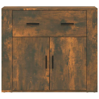 vidaXL Sideboard Smoked Oak 80x33x70 cm Engineered Wood 4
