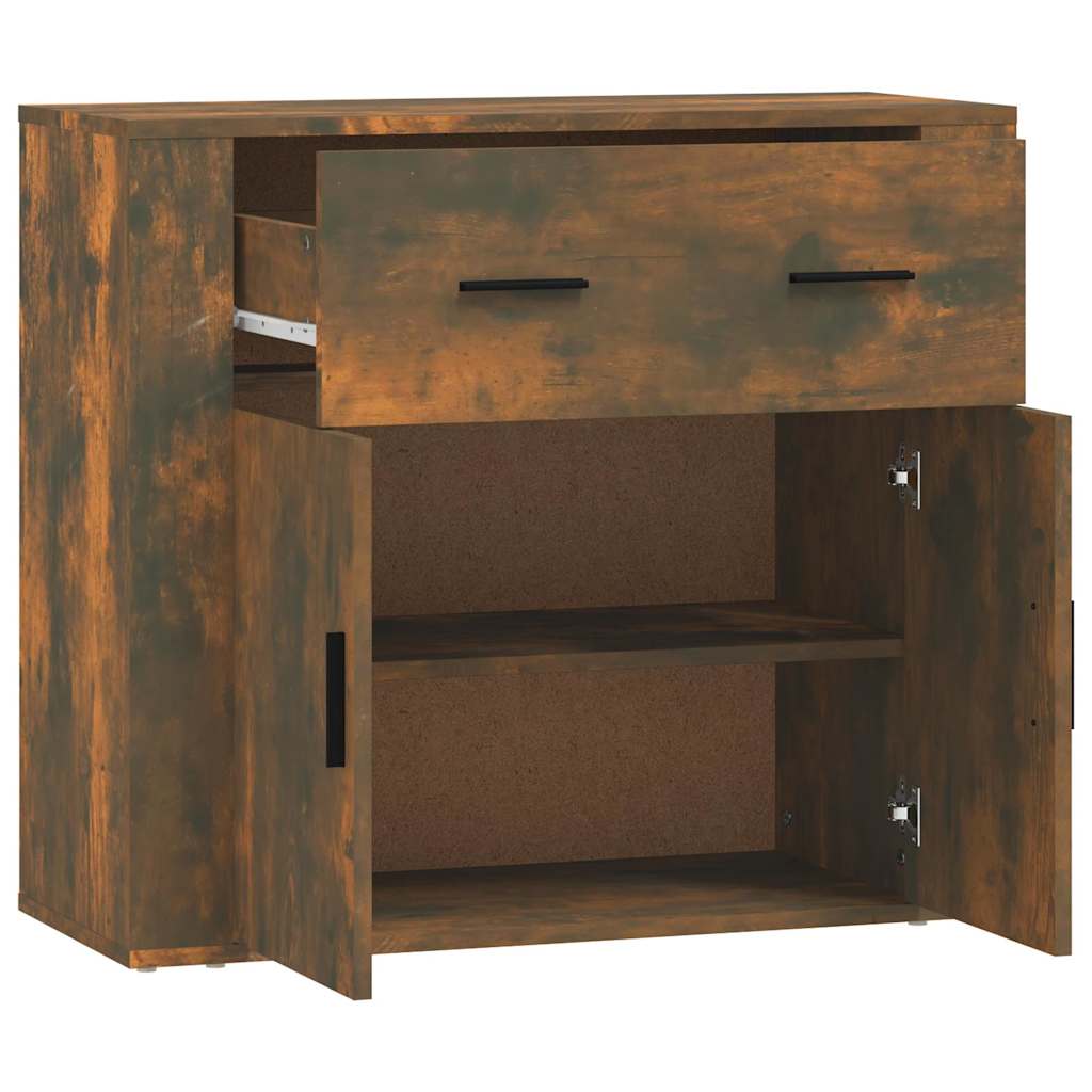 vidaXL Sideboard Smoked Oak 80x33x70 cm Engineered Wood 5