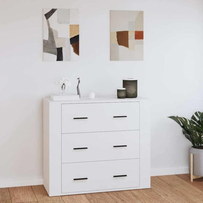 Sideboard 80x33x70 cm Engineered Wood White