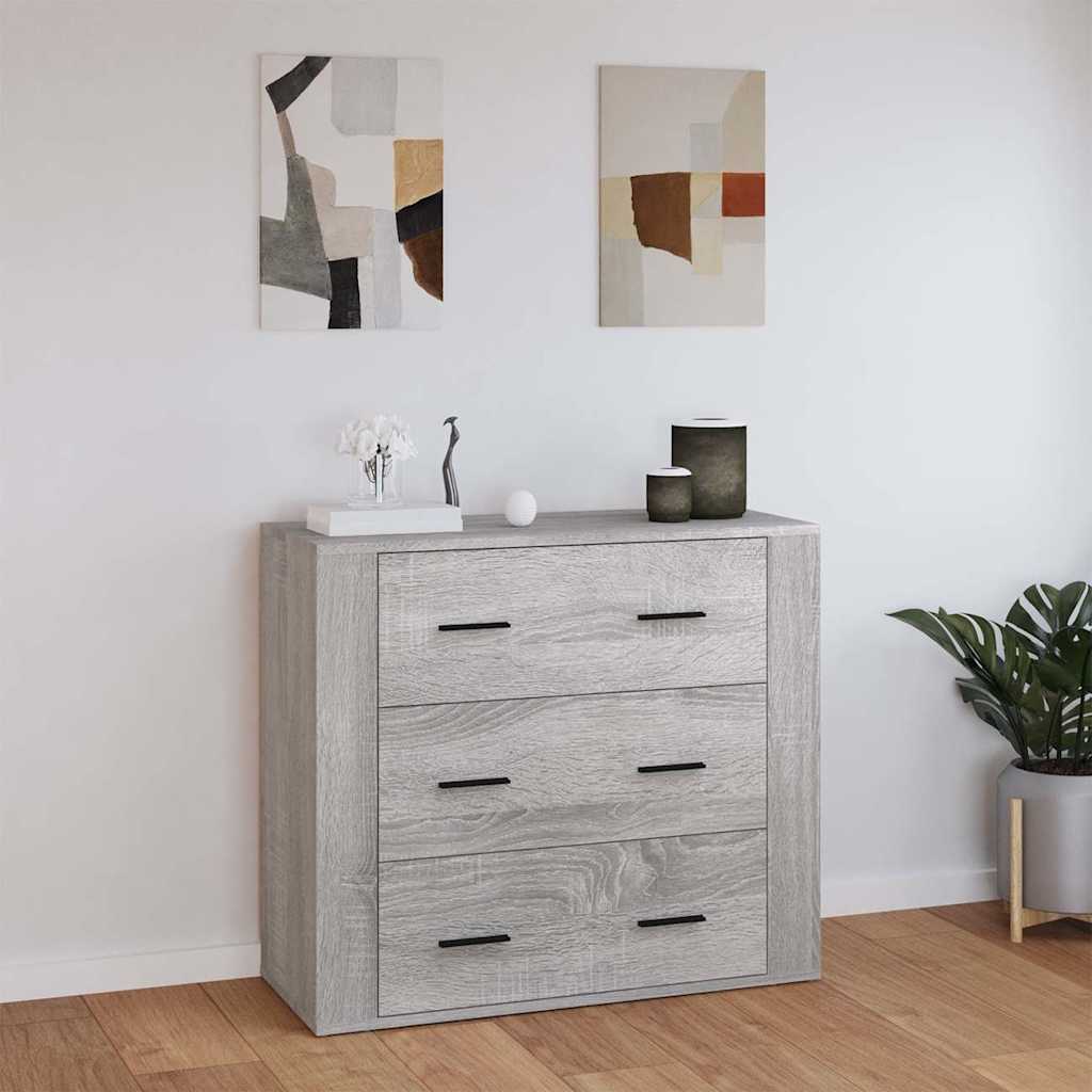 Sideboard 80x33x70 cm Engineered Wood Grey sonoma