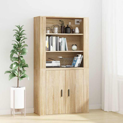 vidaXL Wall Cabinet Sonoma Oak 80x33x80 cm Engineered Wood 6