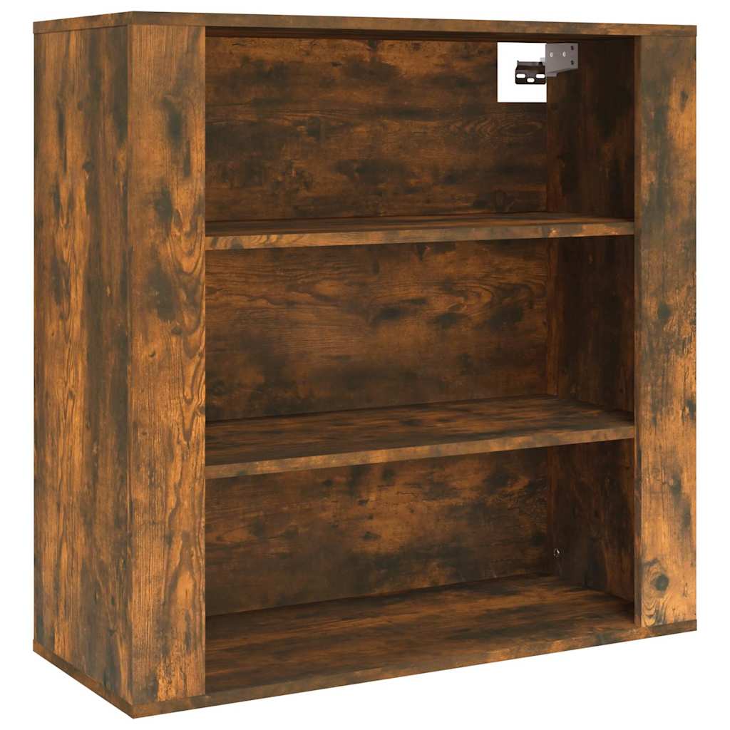 vidaXL Wall Cabinet Smoked Oak 80x33x80 cm Engineered Wood 2