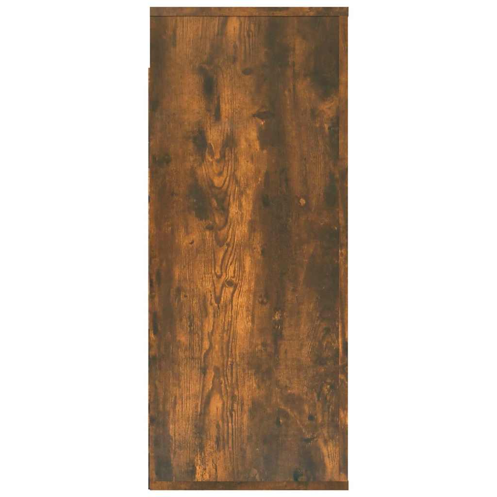 vidaXL Wall Cabinet Smoked Oak 80x33x80 cm Engineered Wood 4