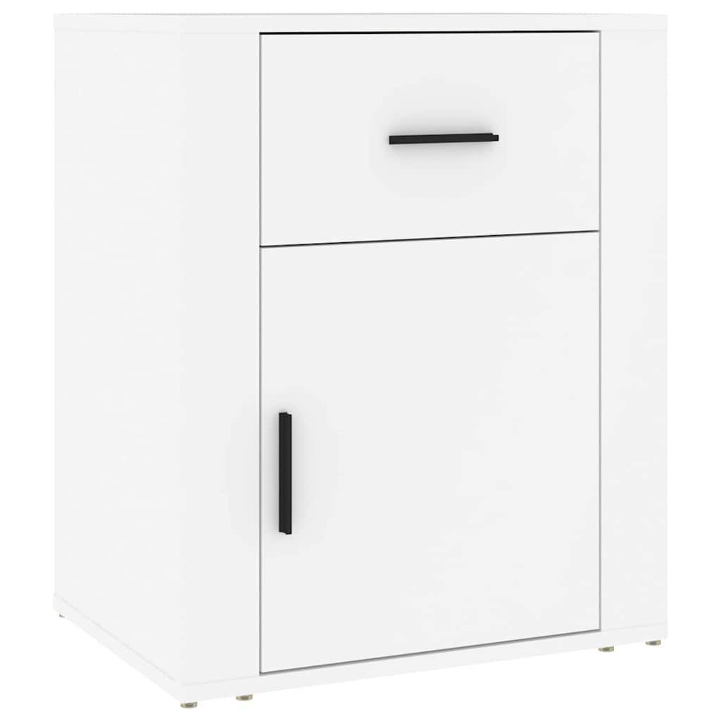 vidaXL Bedside Cabinet White 50x36x60 cm Engineered Wood 2
