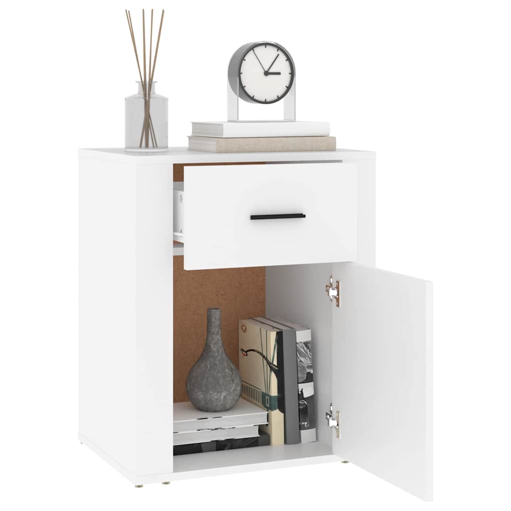 vidaXL Bedside Cabinet White 50x36x60 cm Engineered Wood 5