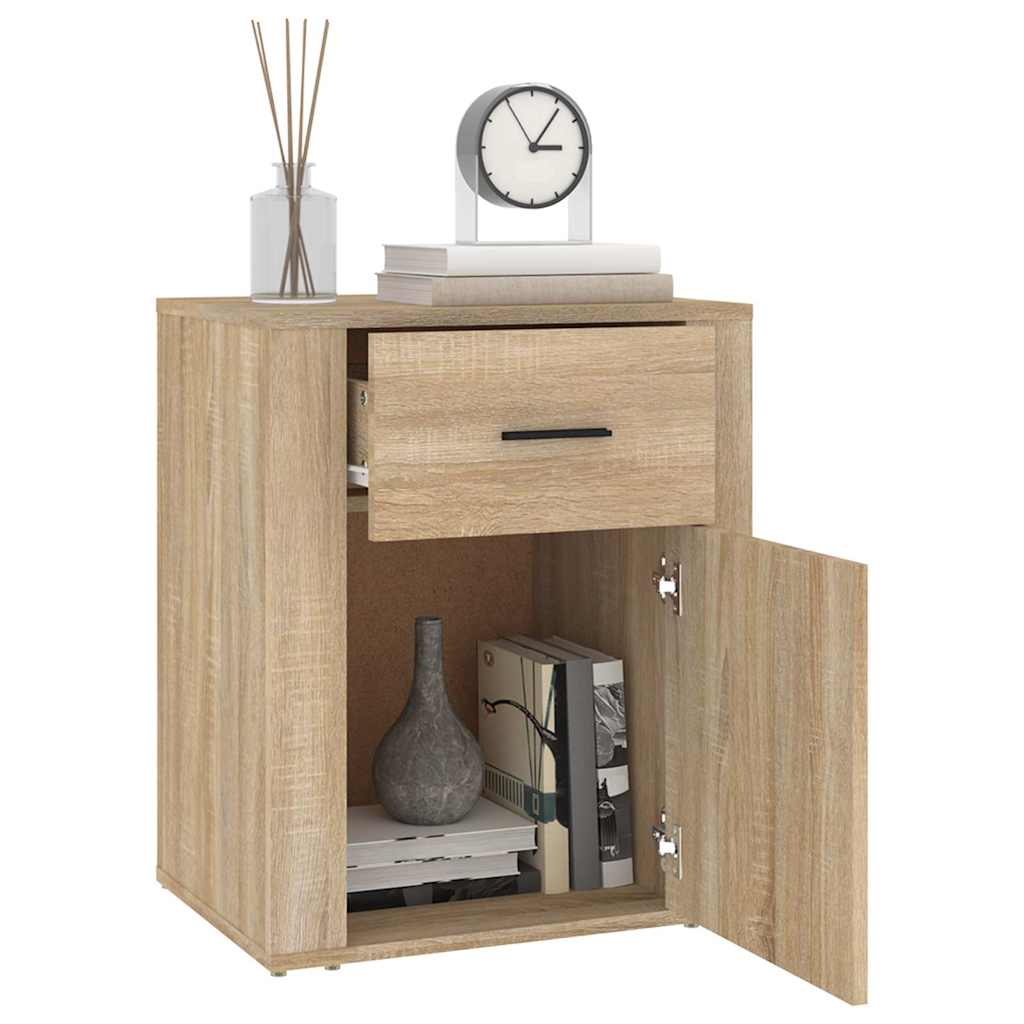 vidaXL Bedside Cabinet Sonoma Oak 50x36x60 cm Engineered Wood 5