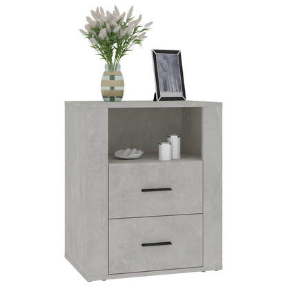 vidaXL Bedside Cabinet Concrete Grey 50x36x60 cm Engineered Wood 4