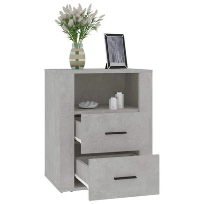 vidaXL Bedside Cabinet Concrete Grey 50x36x60 cm Engineered Wood 5