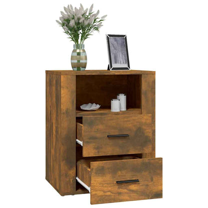 vidaXL Bedside Cabinet Smoked Oak 50x36x60 cm Engineered Wood 5
