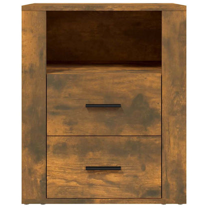 vidaXL Bedside Cabinet Smoked Oak 50x36x60 cm Engineered Wood 6
