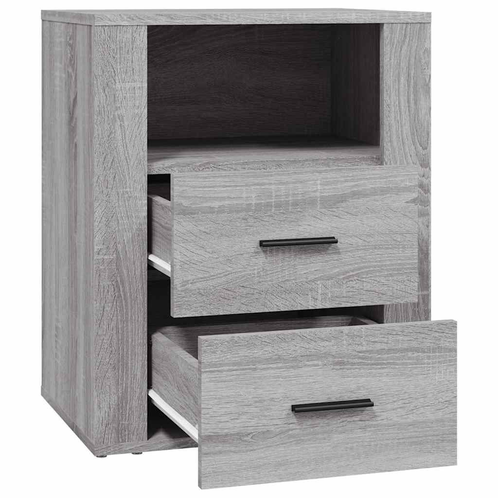 vidaXL Bedside Cabinet Grey Sonoma 50x36x60 cm Engineered Wood 6