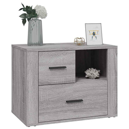 vidaXL Bedside Cabinet Grey Sonoma 60x36x45 cm Engineered Wood 4