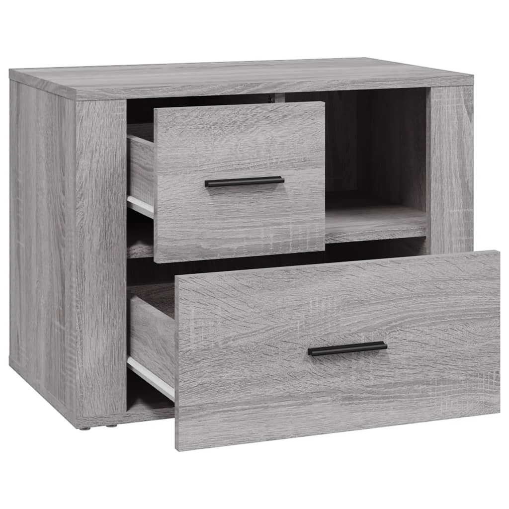 vidaXL Bedside Cabinet Grey Sonoma 60x36x45 cm Engineered Wood 6