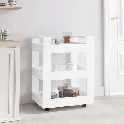 vidaXL Kitchen Trolley White 60x45x80 cm Engineered Wood 1