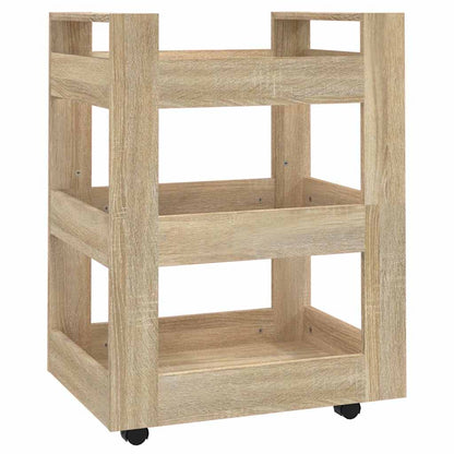 vidaXL Kitchen Trolley Sonoma Oak 60x45x80 cm Engineered Wood 2