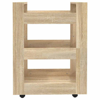 vidaXL Kitchen Trolley Sonoma Oak 60x45x80 cm Engineered Wood 5