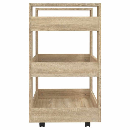 vidaXL Kitchen Trolley Sonoma Oak 60x45x80 cm Engineered Wood 6