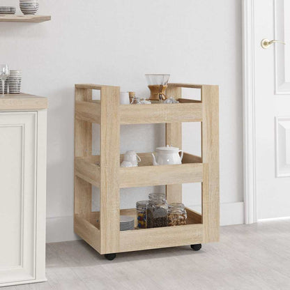 vidaXL Kitchen Trolley Sonoma Oak 60x45x80 cm Engineered Wood 1