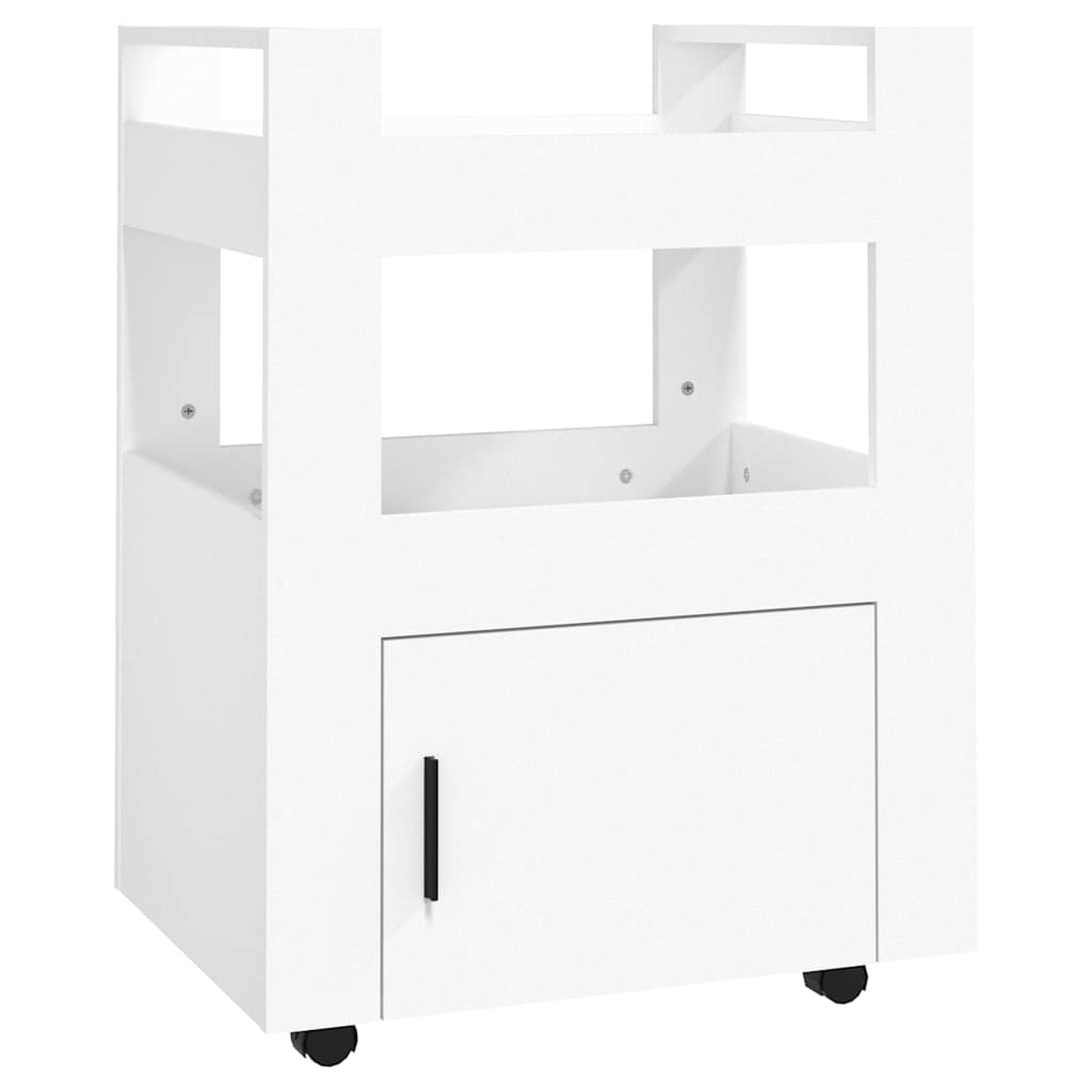 vidaXL Kitchen Trolley White 60x45x80 cm Engineered Wood 2