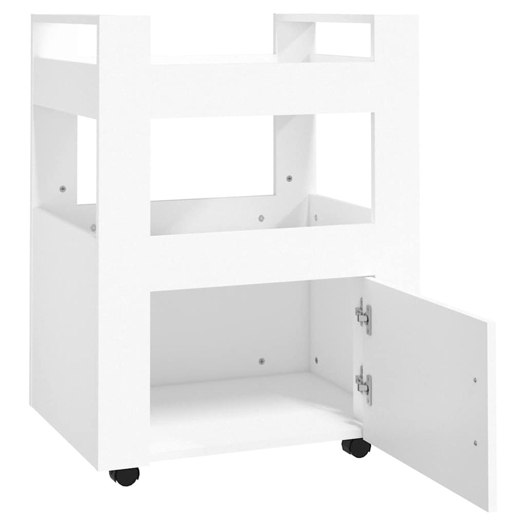 vidaXL Kitchen Trolley White 60x45x80 cm Engineered Wood 6