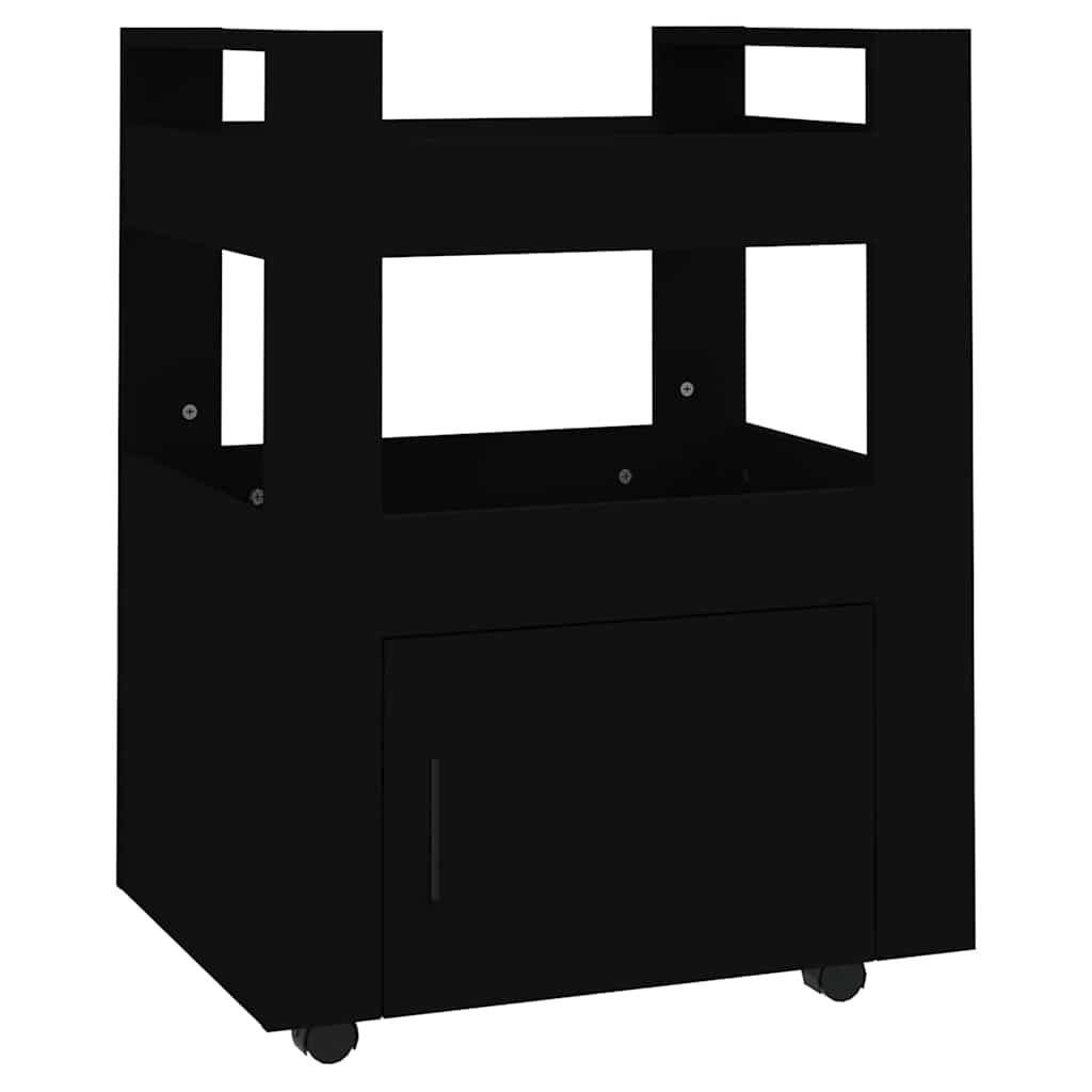 vidaXL Kitchen Trolley High Gloss White 60x45x80 cm Engineered Wood 2