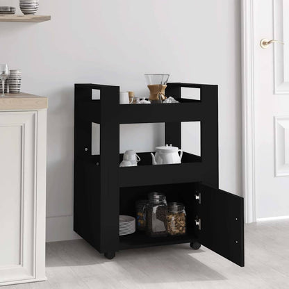 vidaXL Kitchen Trolley High Gloss White 60x45x80 cm Engineered Wood 3