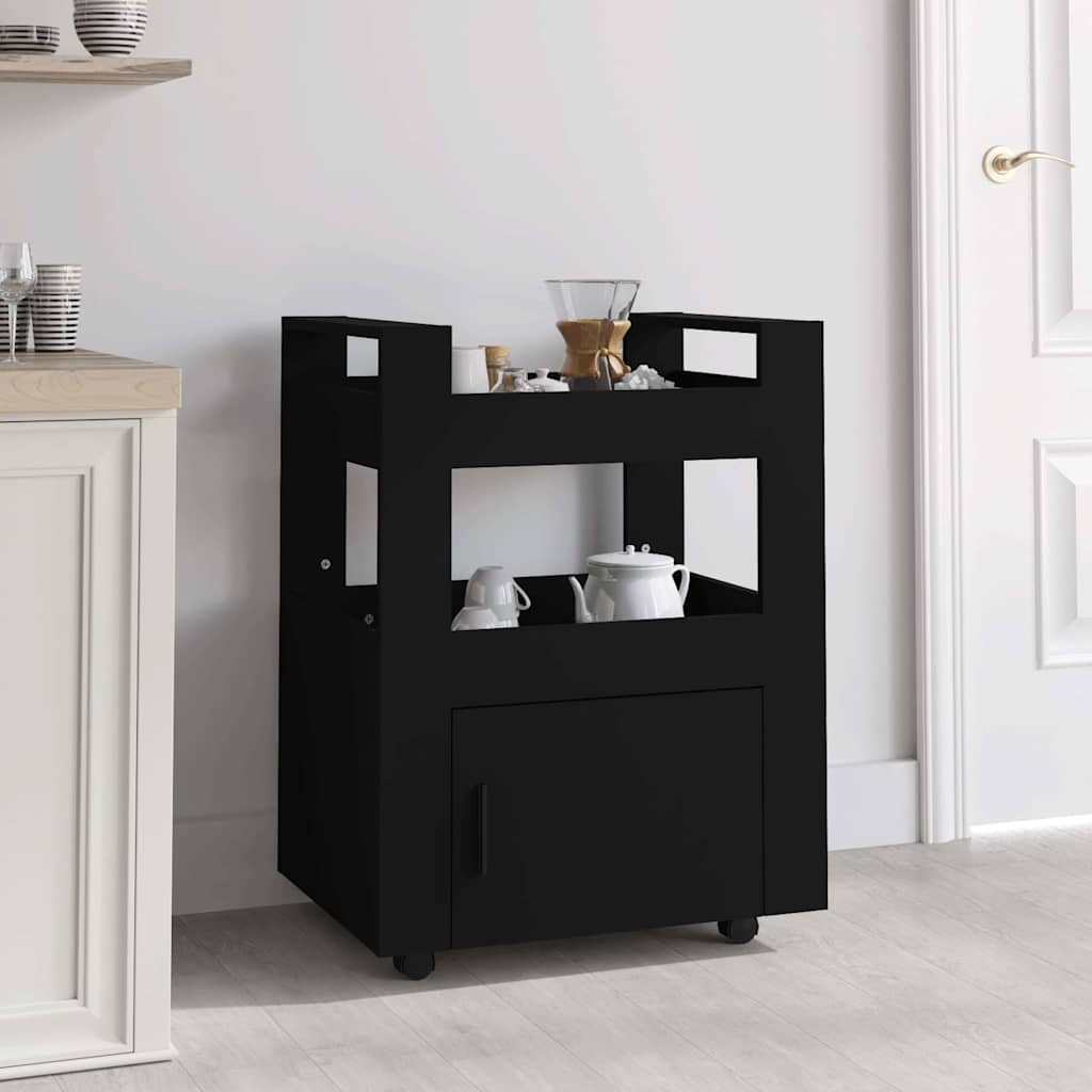 vidaXL Kitchen Trolley High Gloss White 60x45x80 cm Engineered Wood 1
