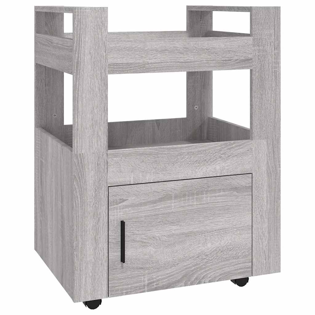 vidaXL Kitchen Trolley High Gloss White 60x45x80 cm Engineered Wood 2