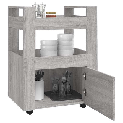 vidaXL Kitchen Trolley High Gloss White 60x45x80 cm Engineered Wood 4