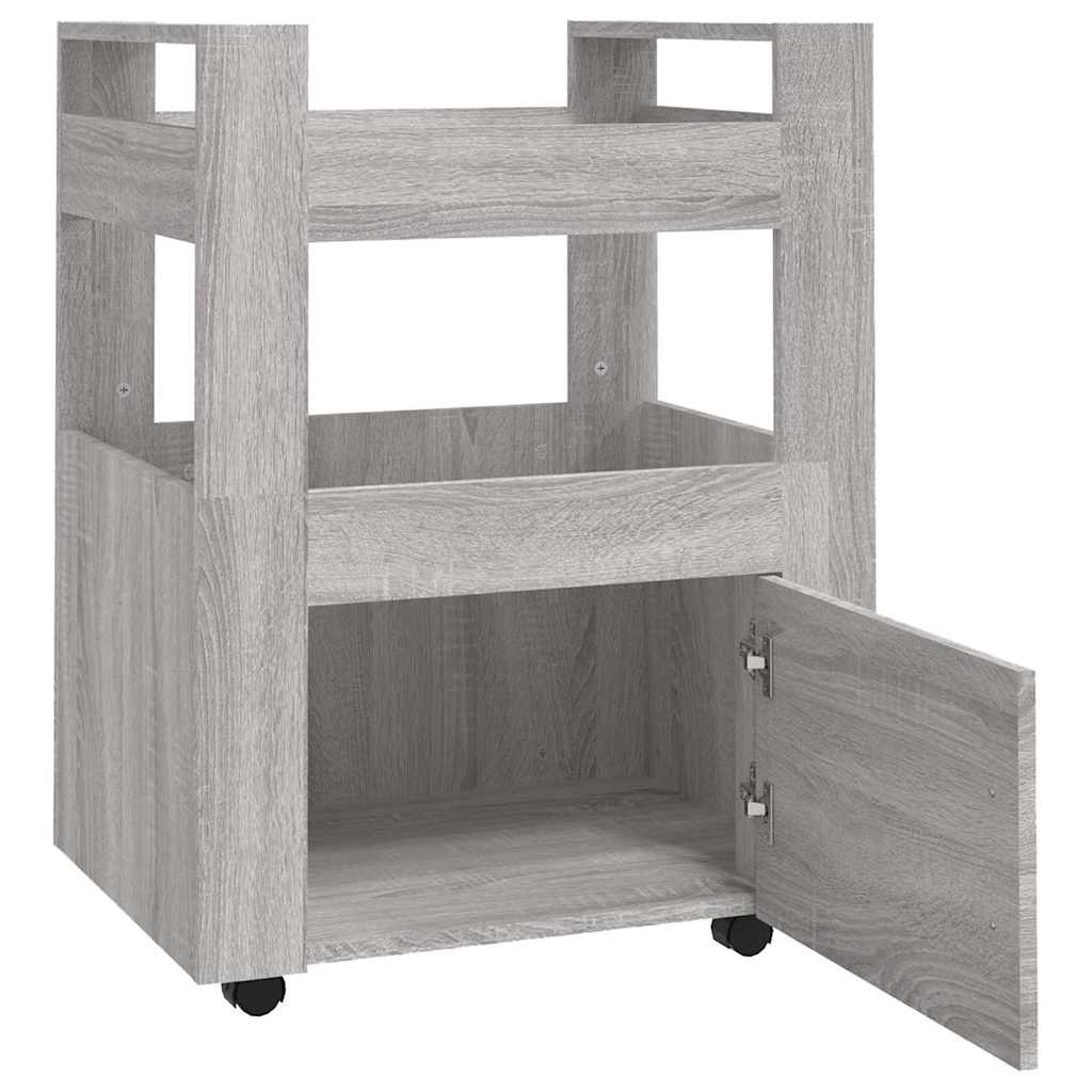 vidaXL Kitchen Trolley High Gloss White 60x45x80 cm Engineered Wood 5