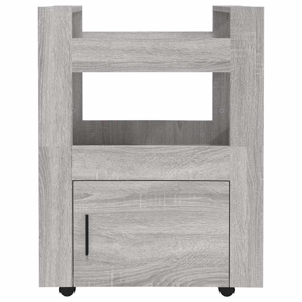 vidaXL Kitchen Trolley High Gloss White 60x45x80 cm Engineered Wood 6