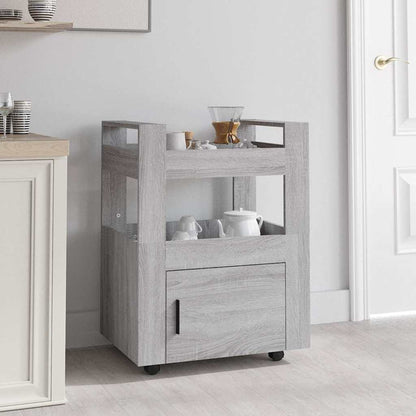 vidaXL Kitchen Trolley High Gloss White 60x45x80 cm Engineered Wood 1