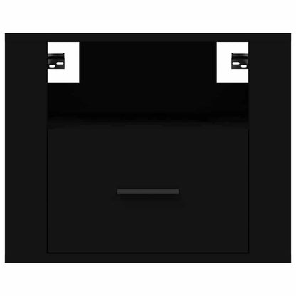 vidaXL Wall-mounted Bedside Cabinets 2 pcs Black 50x36x40 cm 6