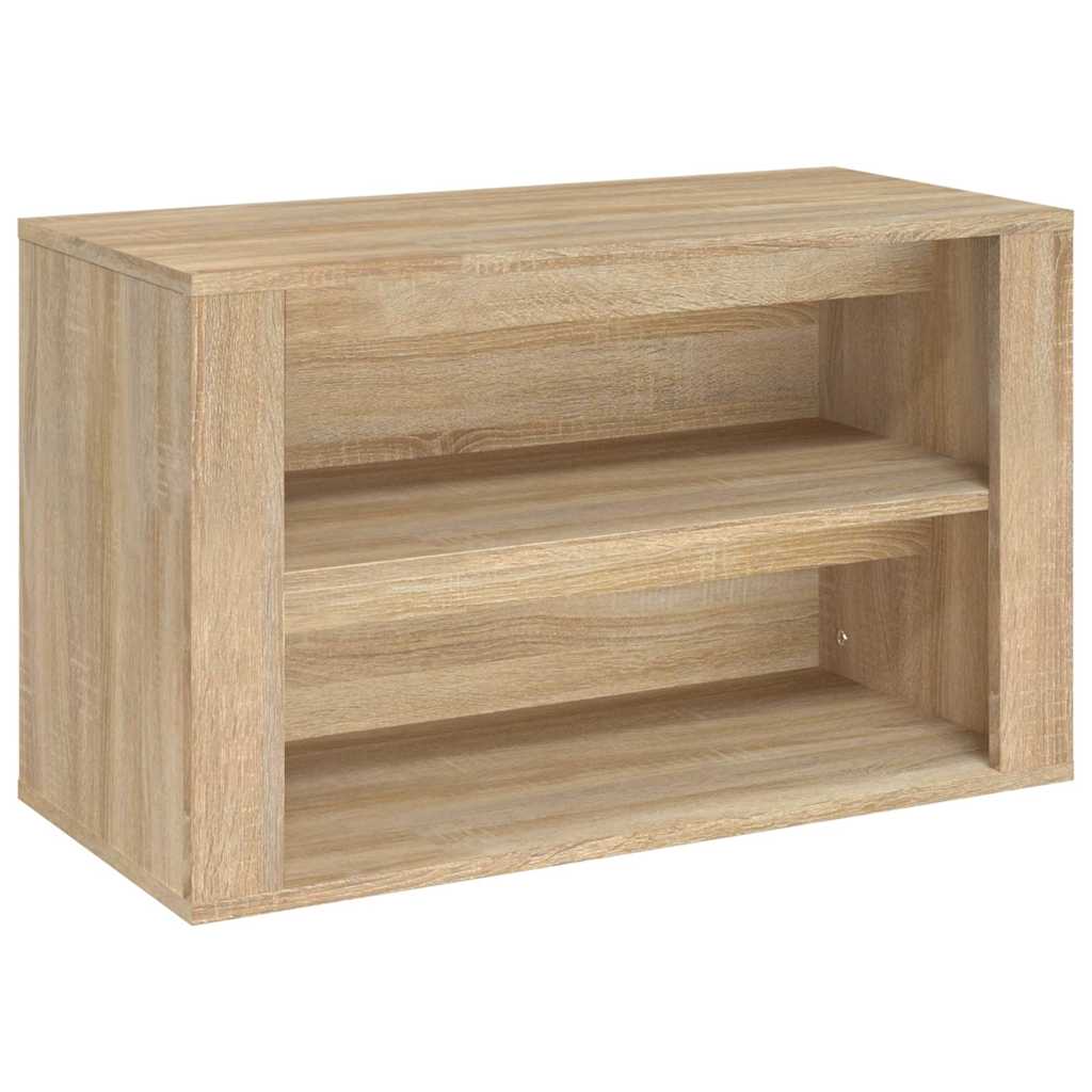 vidaXL Shoe Rack Sonoma Oak 75x35x45 cm Engineered Wood 2
