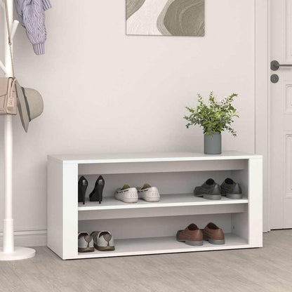 Shoe Rack 100x35x45 cm Engineered Wood White