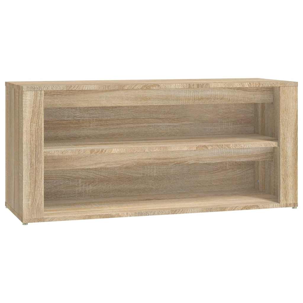 vidaXL Shoe Rack Sonoma Oak 100x35x45 cm Engineered Wood 2