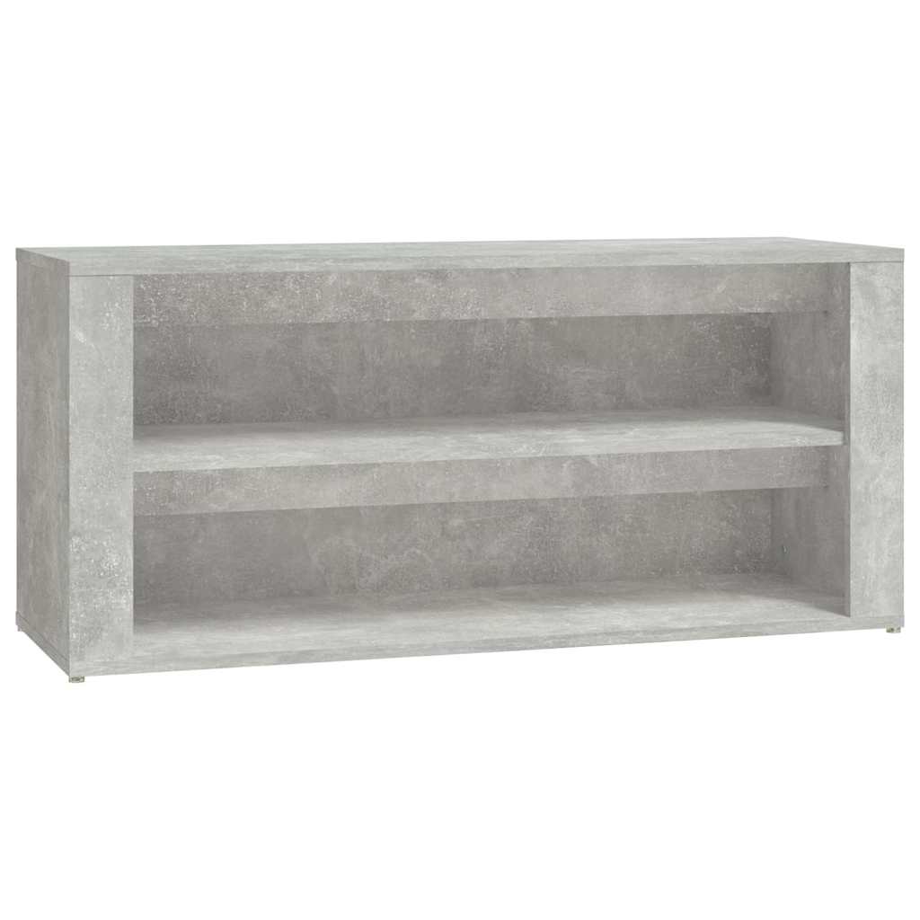 vidaXL Shoe Rack Concrete Grey 100x35x45 cm Engineered Wood 2
