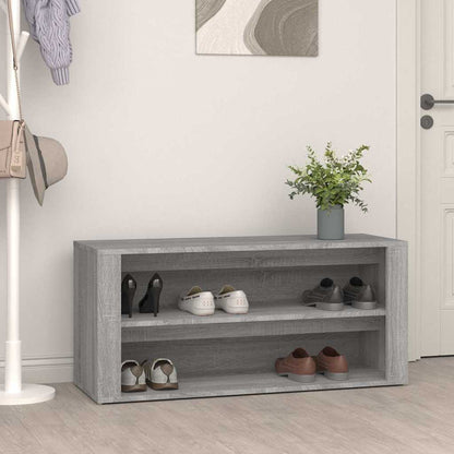 vidaXL Shoe Rack Concrete Grey 100x35x45 cm Engineered Wood 1