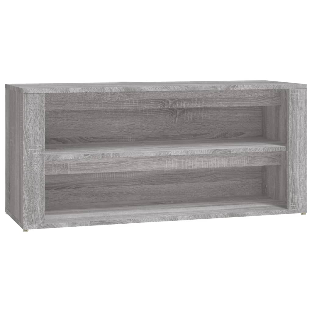 vidaXL Shoe Rack Grey Sonoma 100x35x45 cm Engineered Wood 2
